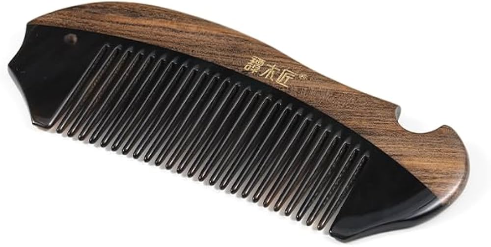 理容美容櫛　牛櫛 Namera かっさ 櫛型 牛角 牛の角 製 かっさの方法 小冊子つき 頭